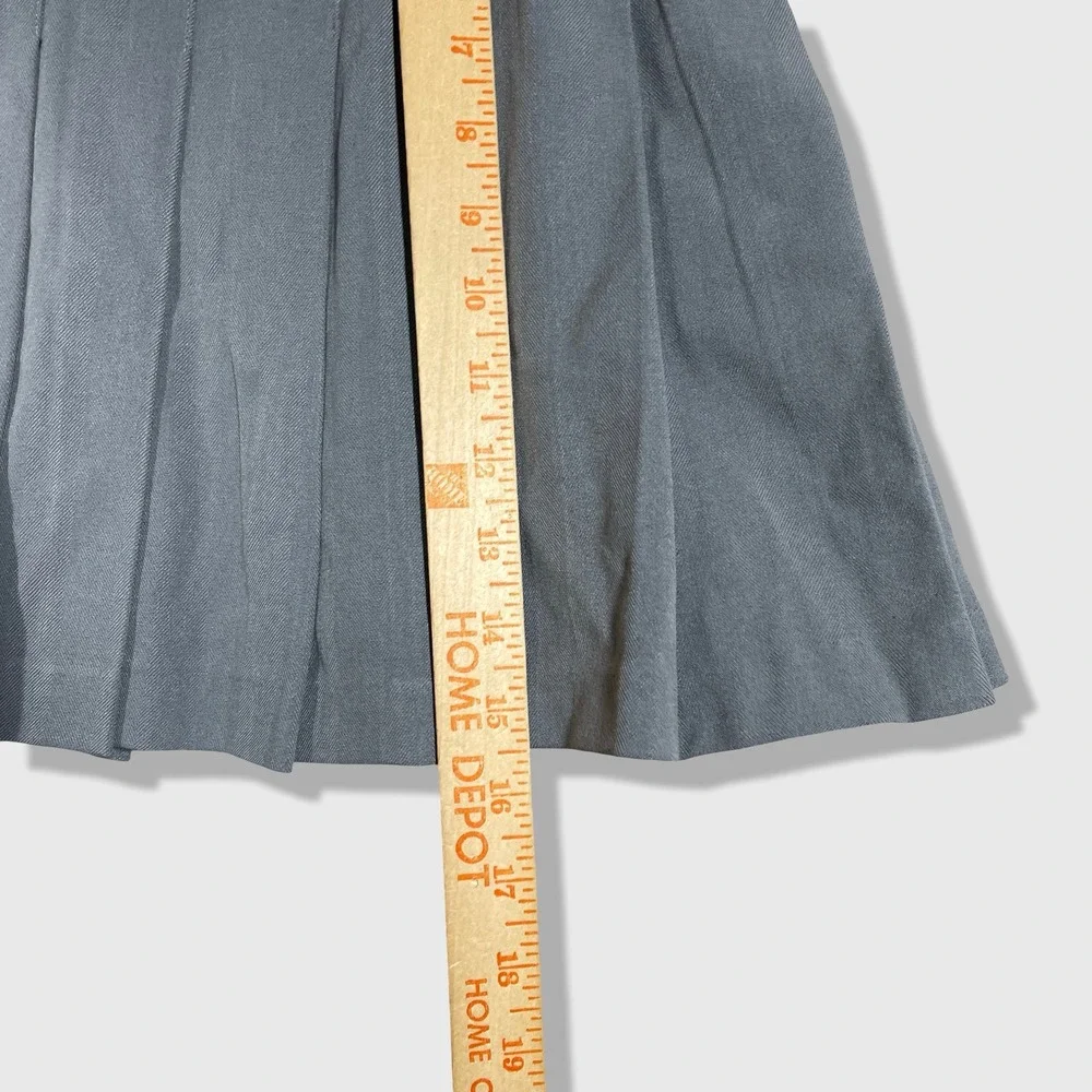 Jason Wu Edit Pleated Mini Skirt Womens Medium Gray Preppy Schoolgirl Academia